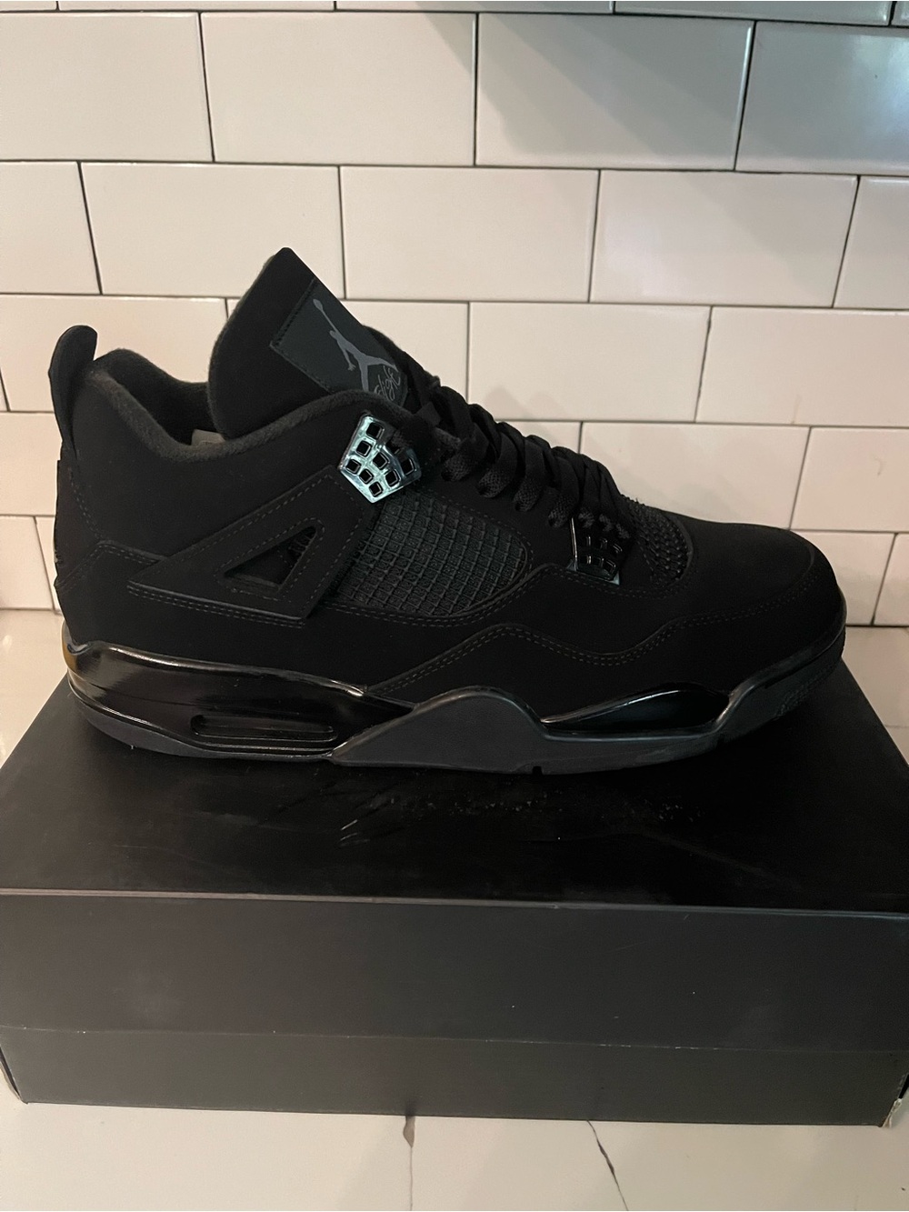 Mens Retro 4 Black Cat Size 14.